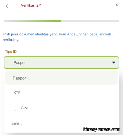 verifikasi dengan broker opsi biner RaceOption