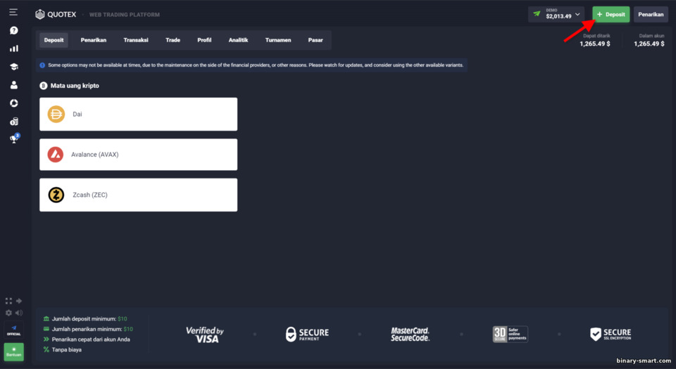 Mendanai akun perdagangan Anda di platform broker Quotex Mendanai akun perdagangan Anda di platform broker Quotex