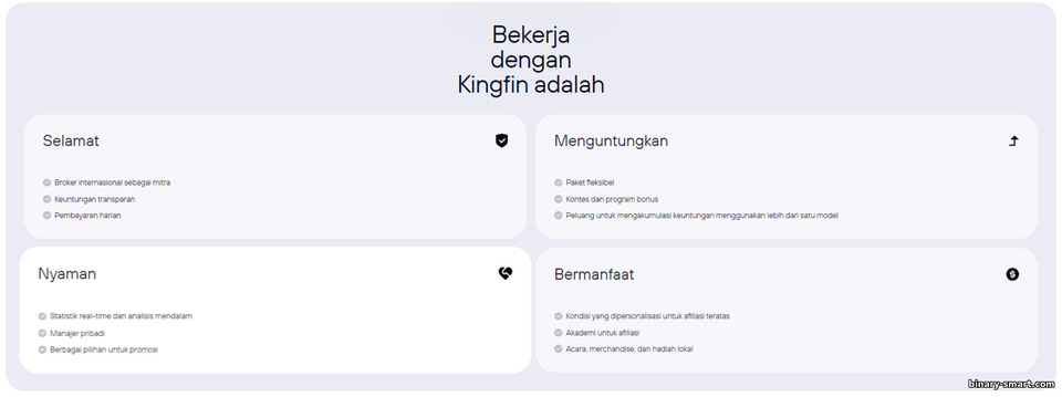 bekerja dengan program afiliasi KingFin