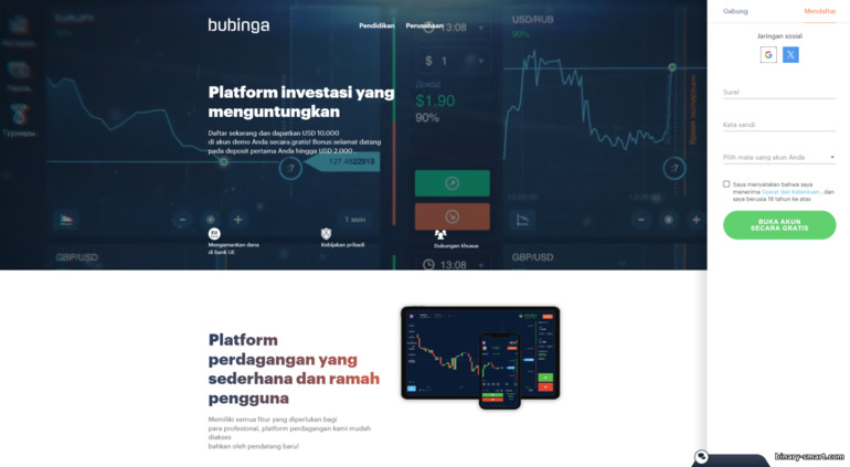 situs resmi broker opsi biner Bubinga