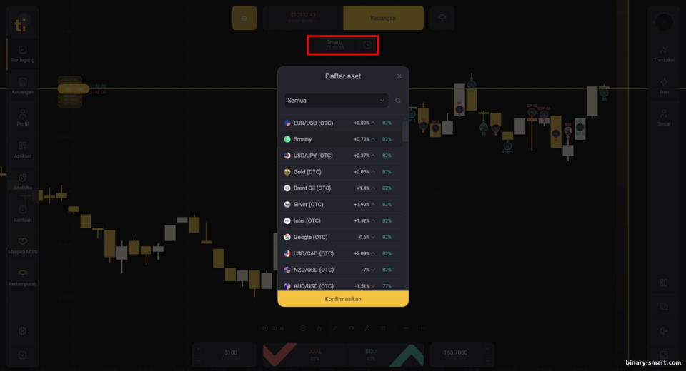 memilih aset untuk diperdagangkan dengan broker Tickz memilih aset untuk diperdagangkan dengan broker Tickz
