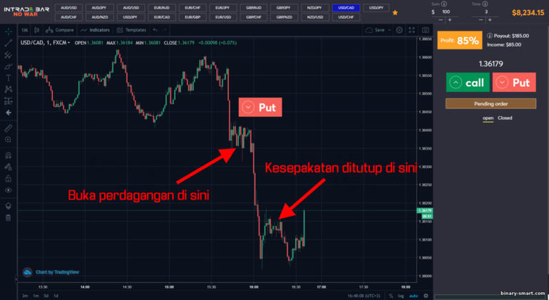 Cara menghasilkan uang dari opsi biner