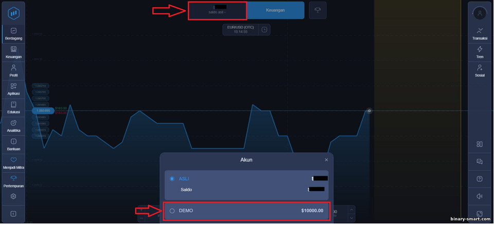 Akun demo untuk berdagang di broker opsi biner ExpertOption Akun demo untuk berdagang di broker opsi biner ExpertOption
