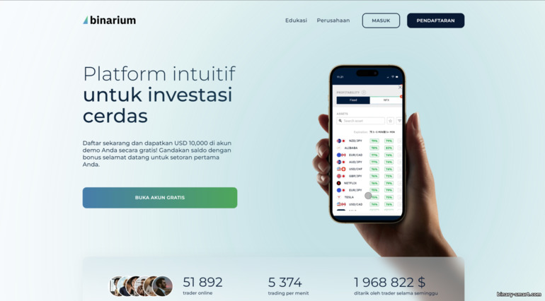 situs resmi broker Binarium