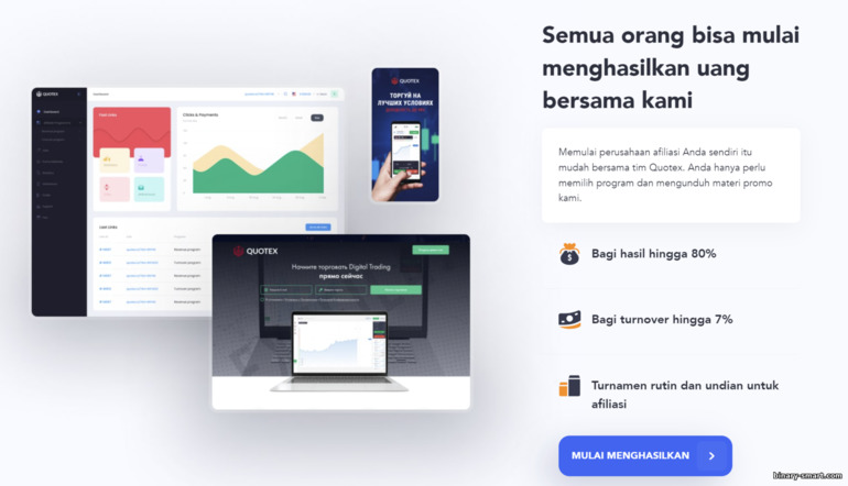 Penawaran dan Pembayaran Program Afiliasi Quotex