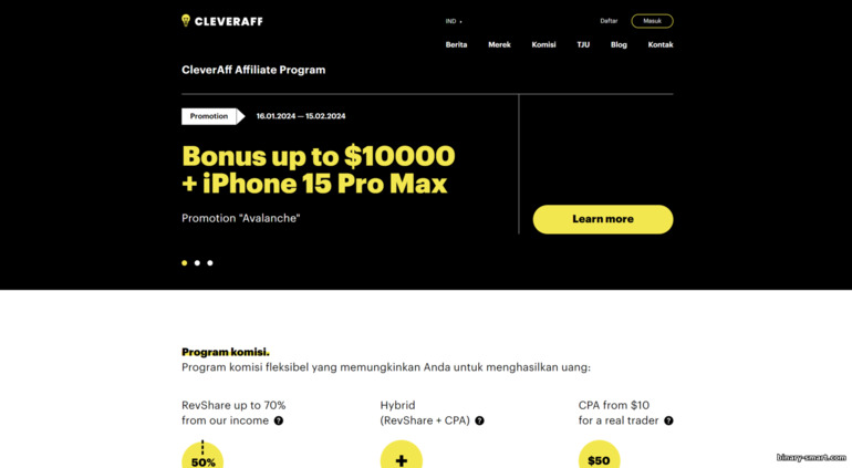 Cara menghasilkan uang dalam program afiliasi broker Binarium