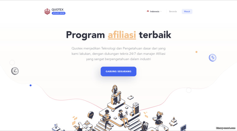 Situs web resmi program afiliasi Quotex
