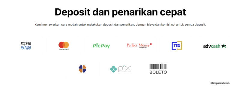 Banyak sekali cara untuk menyetor dan menarik dana dari broker Exnova