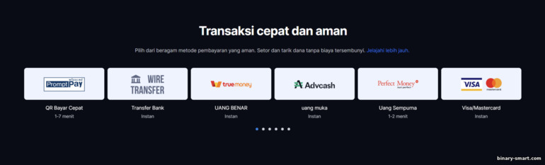 metode untuk mengisi dan menarik dana dari broker QCM