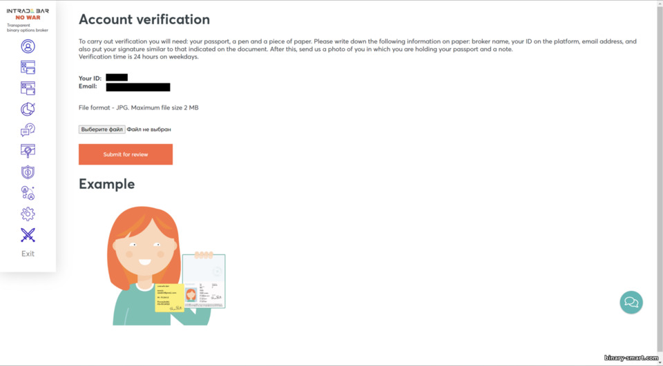 Prosedur verifikasi akun dengan broker Intrade Bar Prosedur verifikasi akun dengan broker Intrade Bar