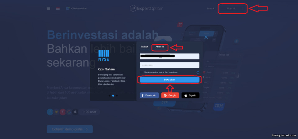 pendaftaran dengan broker opsi biner ExpertOption pendaftaran dengan broker opsi biner ExpertOption