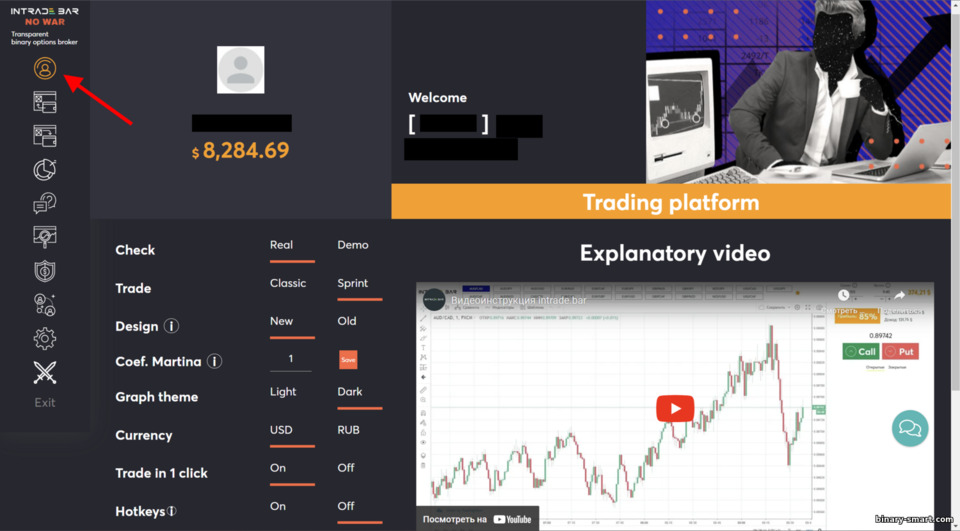 Pengaturan akun broker Intrade Bar Pengaturan akun broker Intrade Bar