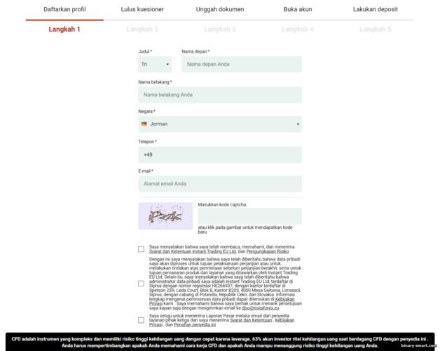 Formulir Pendaftaran Akun Trading Instaforex Formulir Pendaftaran Akun Trading Instaforex