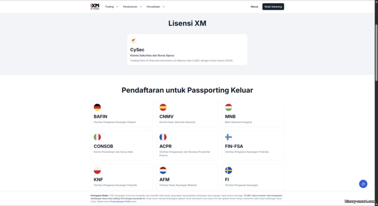 Lisensi dan Registrasi Broker XM Lisensi dan Registrasi Broker XM