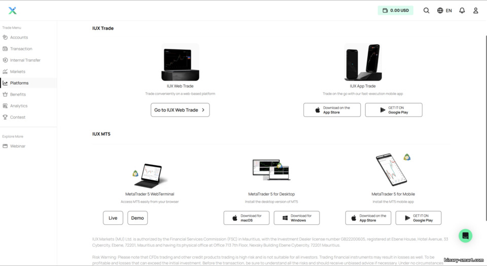 Platform Trading IUX