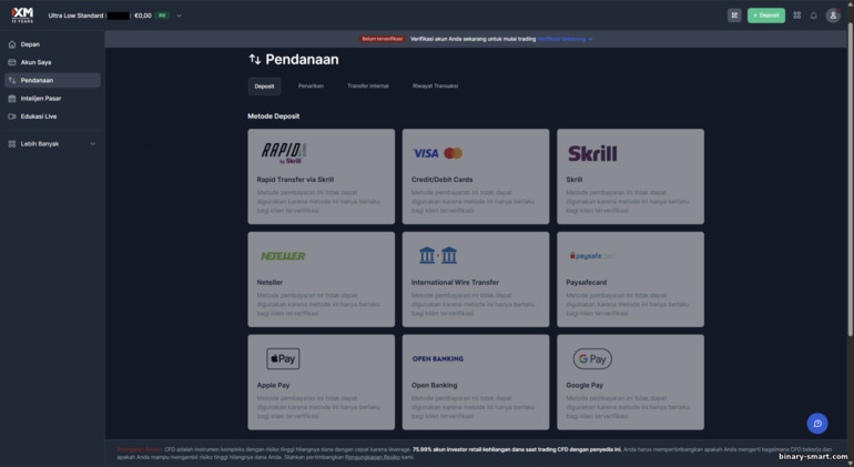 Metode Deposit untuk Akun Trading XM Metode Deposit untuk Akun Trading XM