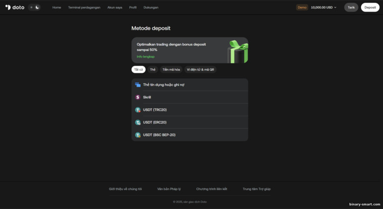 Pendanaan Akun Trading Doto Pendanaan Akun Trading Doto