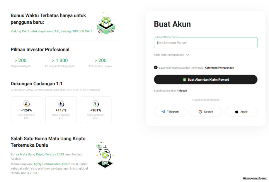 Formulir Pendaftaran Akun Baru KuCoin