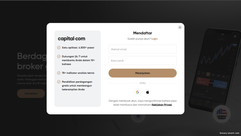 Formulir Pendaftaran Akun Trading Capital.com Formulir Pendaftaran Akun Trading Capital.com