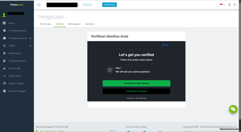Verifikasi akun Forex4you Verifikasi akun Forex4you