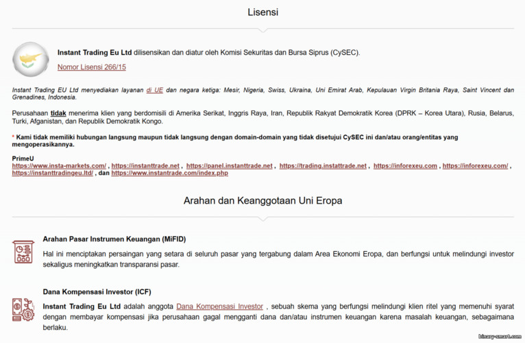 Lisensi Broker Instaforex Lisensi Broker Instaforex