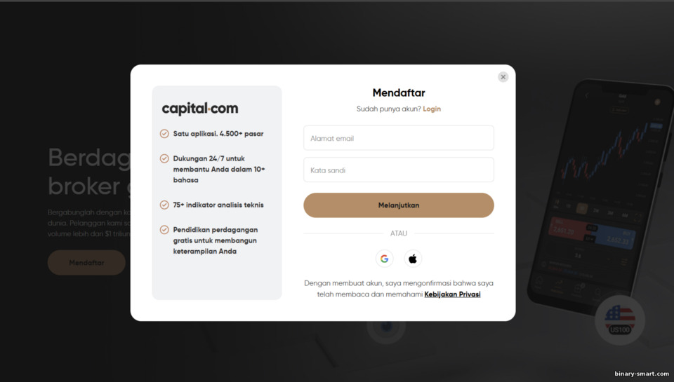 Formulir Pendaftaran Akun Trading Capital.com Formulir Pendaftaran Akun Trading Capital.com