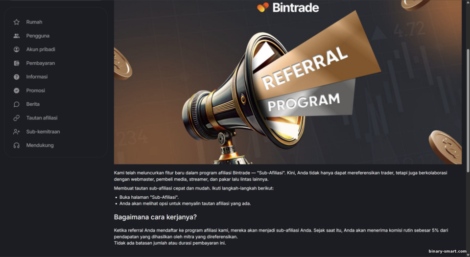 Ketentuan sub-afiliasi BinTrade