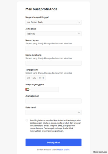 Formulir Pendaftaran Pepperstone Formulir Pendaftaran Pepperstone