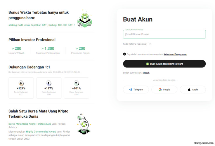Formulir Pendaftaran Akun Baru KuCoin